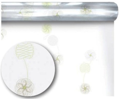 CELLOFAANFOLIE 60cm X 120met - LINY GREEN  (35 microns) Inpakfolie