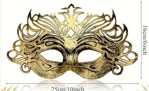 Venetiaans Masker Goud - Vleugelmotief Voor Carnaval en Decoratie Perfect voor carnaval en carnavalsdecoraties