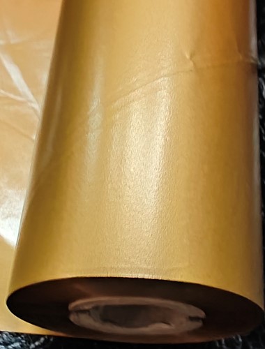 Inkt voor Lintprinters Transferfilm MatGoud wax-resin 110mm breed 70 m lang met gratis extra kern Kleine kern voor lint en stickers