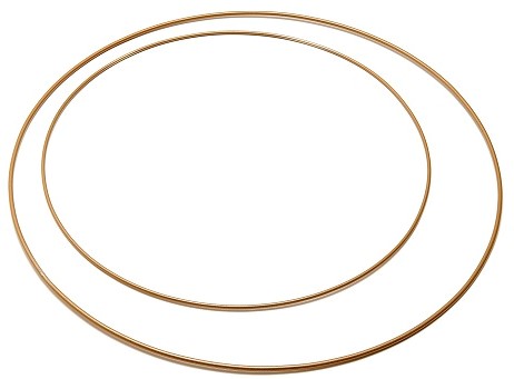 Metalen enkele ring goud 80cm hollow tube