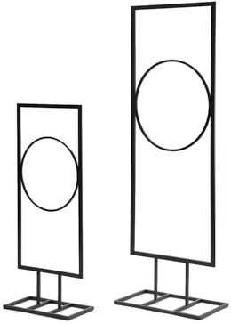 Frame rechthoek met cirkel Frame Rectangle + circle 28x70cm Op voet