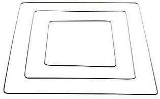 Metalen ring, creating frame 6mm dik BUC - vierkant diverse maten Metalen frame