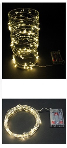 Ledlampje WARMWIT 10 lampjes ZONDER !batterij! Led lampjes
