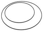 Actie Metalen ring 40 cm zwart gelakt van E 4.89 voor E 3.29 enkele ring