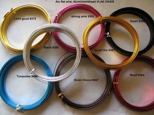 Oasis Aluminium Wire/ Draad 2 mm 100 gram. diverse kleur - gold 94621 Geschikt voor Sieraden