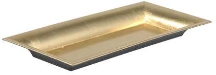 Onderbord Goud gold washed 28-12*3 cm. rechthoek gold Plate