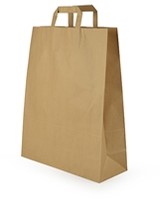 Papieren draagtas plat papieren handgreep 25 stuks 45 x 17 x 48 cm (L x B x H)
