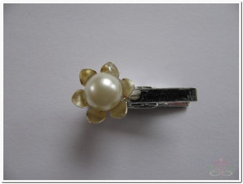 Flowerclip Metal Pearl Parelbloem knijpertjes 24st Bloemenknijpertje