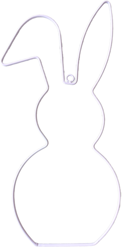 Metalen frame Haas hangend oor hanger 40 cm Lila OP=OP Hang Metal Bunny eenmalig artikel