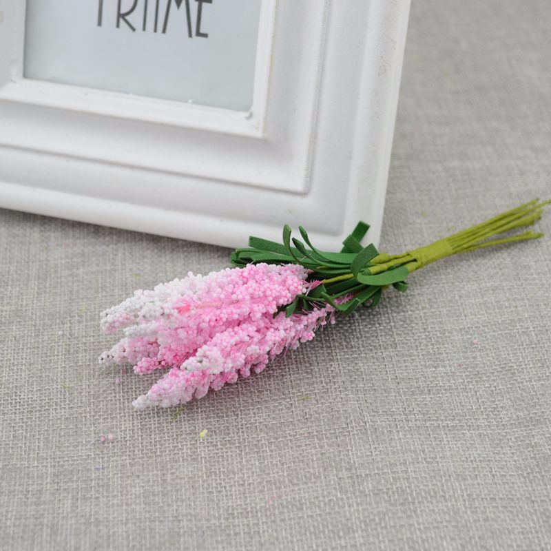 Decoflorall Lavendel van foam Hard Pinkroze/ bundel 10 Lavendel van foam