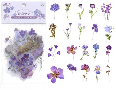 Bloemetjes en blaadjes Purple enz voor bv Epoxy voor Epoxy Resin, Zeep, Kaarsen excl decoraties