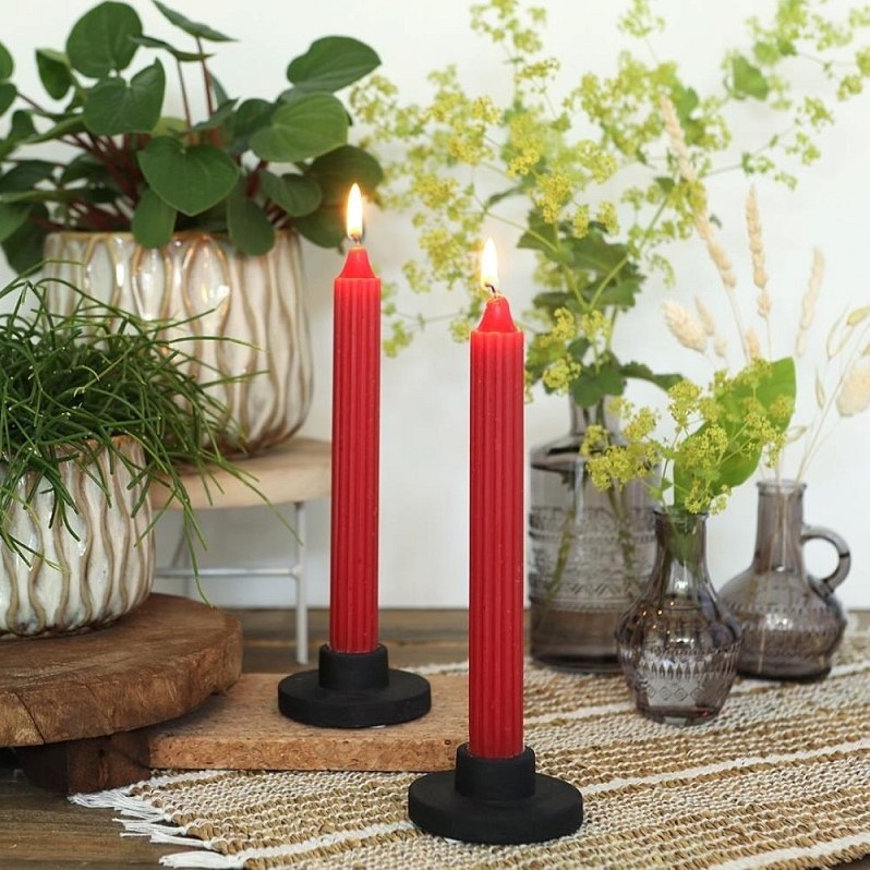 Kaarsen candle Rood Ø2,2 cm 4 stuks ook leuk fles Decoflorall