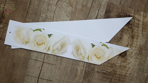 Rouwkaart 460*90mm voor rouwstuk Witte Rozen +BLANCO Rouwkaart