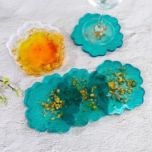 Siliconenmal onderzetter voor glazen bloemvorm / st voor Epoxy Resin