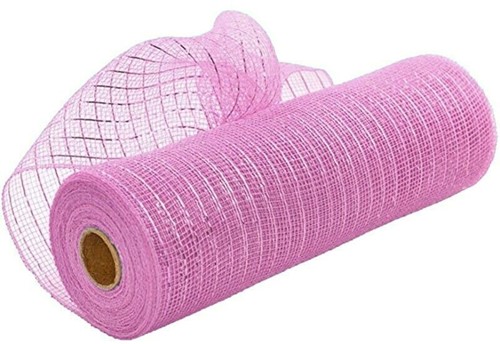 Decomesh Deco mesh Metalic voor kransen en inpakken Roze Decomesh