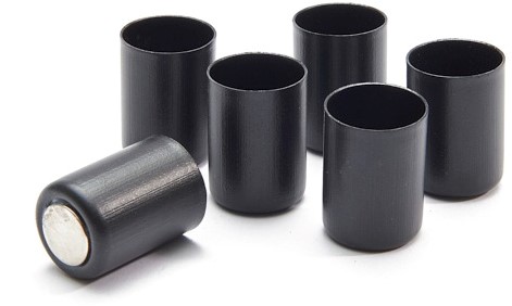 Kaarsenstandaards Kaarsenhouders met magneet ZWART set van 6st Magnet candle holder Ø2,4x3,3cm black 6pcs