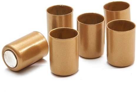 Kaarsenstandaards Kaarsenhouders met magneet GOUD set van 6st Magnet candle holder Ø2,4x3,3cm gold 6pcs