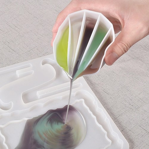 Siliconencup om Epoxy te mengen 5 vaks / st voor Epoxy Resin, Zeep, Kaarsen excl decoraties