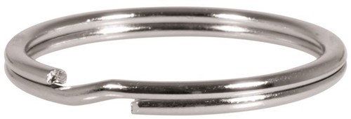 Sleutelring, 25mm ø, ZB-zak 6st. platina Sleutelring, 25mm ø, ZB-z