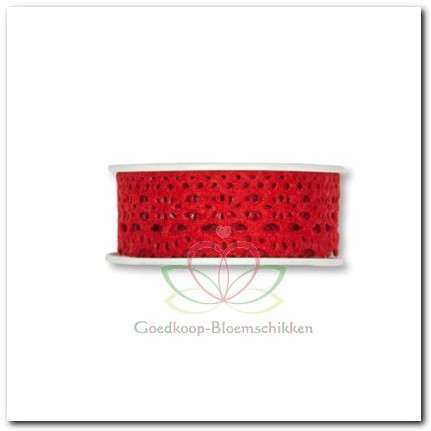 Viltlint Viltband Kant Fuchsia Rood Lint viltband