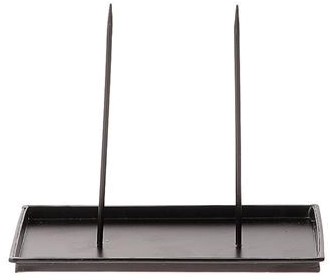  Metaalstaander Toppar 2-pin – L20xW12xH1 – Bak voor Steekschuim/Oase met 2 Prikkers voor Decoratie en Bloemschikken Bak voor steekschuim / oase met 2 prikkers voor decoratie en bloemschikken