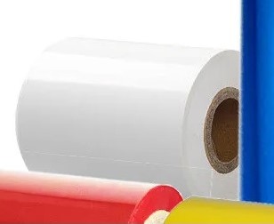 Inkt voor Lintprinters Transferfilm WIT   GROTE KERN 90 m lengte x 55 -60 mm breedte Grote kern