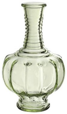 Gekleurd Glazen Flesje Trevi – Soft Green – 9×15 cm – Pompoenvaasje Pompoenvaasje