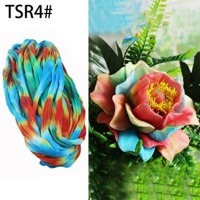 Nylon Turquoise, geel, oranje, groen , wit Multi-tone voor het maken van bloemen Nylon