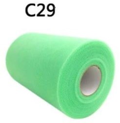 Tule 15 cm. Gekleurd rol 100 yard +/-90 meter - C29 Mint green grote rol