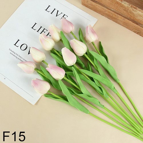 Actie Tulp Tulpen 33cm bundel Skin F15 / Bundel +/-10st Tulpen Real Touch Foam