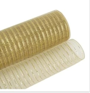 Decomesh Miranda Deco mesh Metalic voor kransen en inpakken Goud kleur Decomesh 