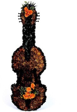 Viool steekschuimvorm oase voor verse bloemen