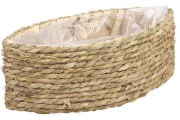  Zeegras mand boot Medium36x18x11,5cm. Zeegras mand boot