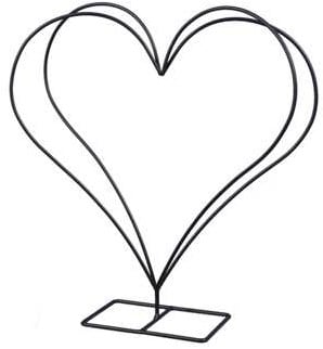 Metalen Frame Hart 3D op Voet 34,5 x 34,5 cm Voor Decoratie en Bloemschikken Metalen frame hart 3d