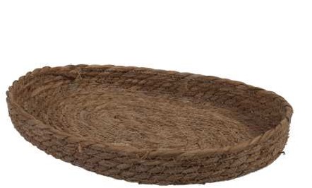 Mand Eivorm Ovaal Zeegras 32 x 24 x 4 cm mooie ondergrond