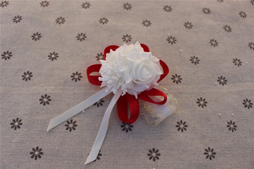 Actie Polscorsage elastisch White Red/ Wit Rood Polscorsage KLaar