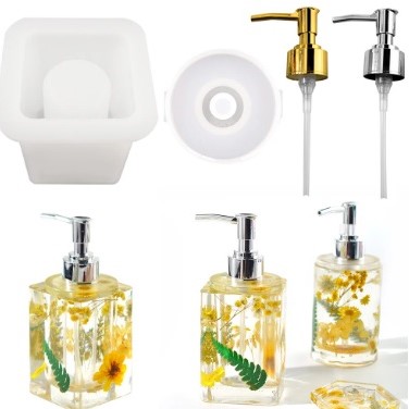 Siliconenmal Zeepdispenser hoekig / st voor Epoxy Resin, zonder accessoires