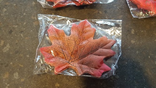 Blad zijde Herfstblad Roestbruin A Blad zijde blaad