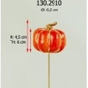 Pompoentjes Oranje op steker 5 cm per stuk