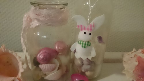 Konijntje guirlande 1m met 6 leuke konijntjes / haasjes decoratie voor bloemschikken