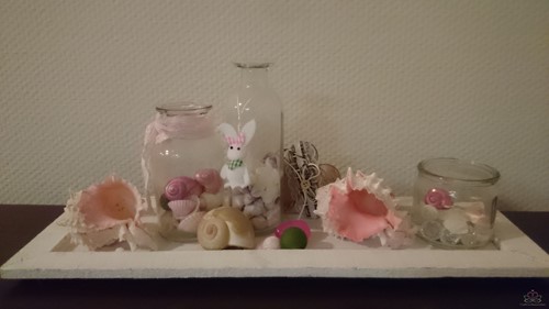 Konijntje guirlande 1m met 6 leuke konijntjes / haasjes decoratie voor bloemschikken