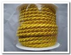 Koord, glanzend gekleurd koord 6mm -rol 10 m - 11 wit voor boeket of decoratie