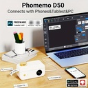 Labelprinter Groene Phomemo D50 Labelmaker 20-24mm incl software met diverse sjablonen / st Print labels vanaf je pc, tablet of telefoon EN zonder inkt