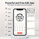 Labelprinter Marklife P50 Labelmaker incl software en gratis startrol / st Print labels vanaf je, tablet of telefoon EN zonder inkt