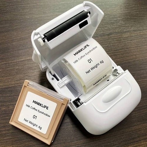 Labelprinter Marklife P50 Labelmaker incl software en gratis startrol / st Print labels vanaf je, tablet of telefoon EN zonder inkt