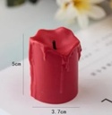 Led Minikaarsje Rood met lont PER STUK heel mooi model, kunnen ook in waxinehouder