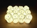 Led Minikaarsje Wit met lont PER STUK heel mooi model, kunnen ook in waxinehouder