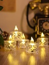 Led Waxinelichtje waxinelichtjes IJskristal set van 4 mooie waxinelichtjes incl batterijen