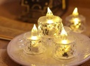 Led Waxinelichtje waxinelichtjes IJskristal set van 4 mooie waxinelichtjes incl batterijen