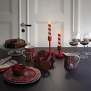LEDkaars Roodwit gestreept candy /st Ledcandle
